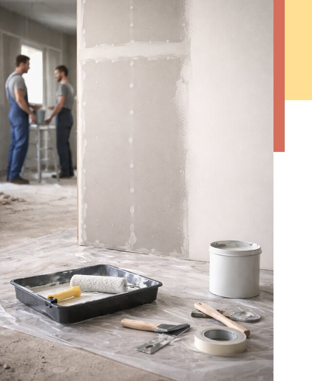 Покраска перегородок из гипсокартона в Краснотурьинске от 4785 руб. под ключ | ОТДЕЛОЧНИК-Кту