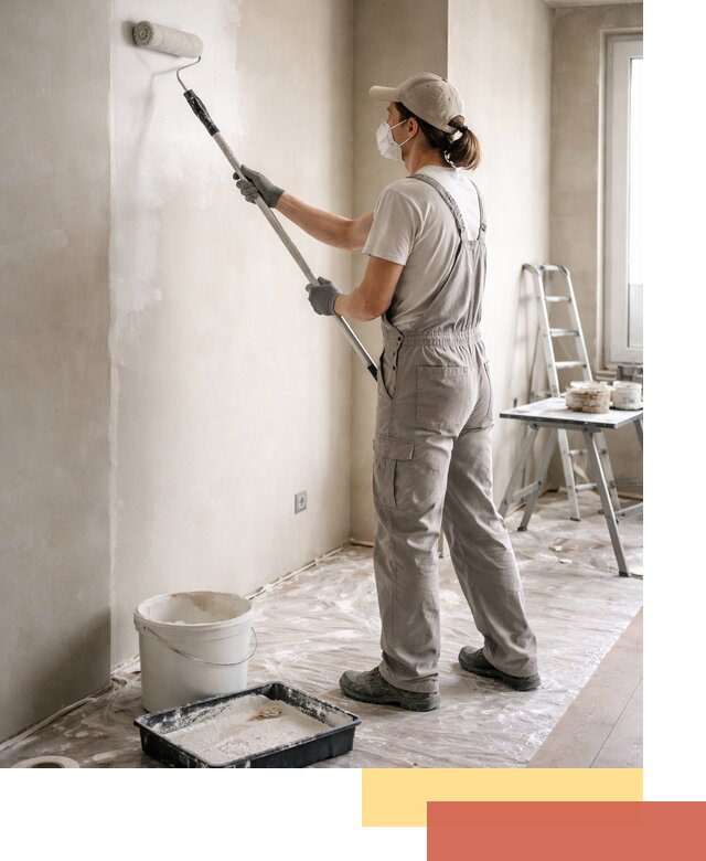 Покраска перегородок из гипсокартона в Краснотурьинске качественно и недорого