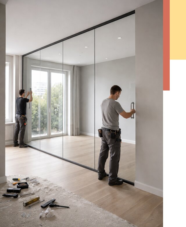 Изготовление стеклянных перегородок в Краснотурьинске от 13132 руб. под ключ | ОТДЕЛОЧНИК-Кту