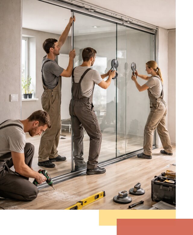 Изготовление стеклянных перегородок на заказ в Краснотурьинске