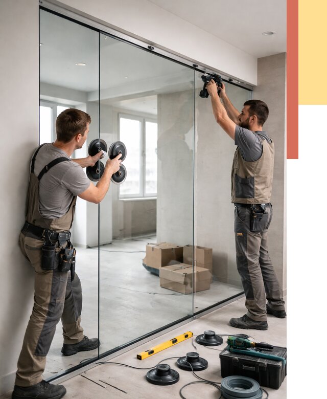 Монтаж стеклянных перегородок в Краснотурьинске от 6911 руб. | ОТДЕЛОЧНИК-Кту