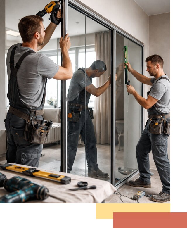 Каркасные стеклянные перегородки под ключ в Краснотурьинске