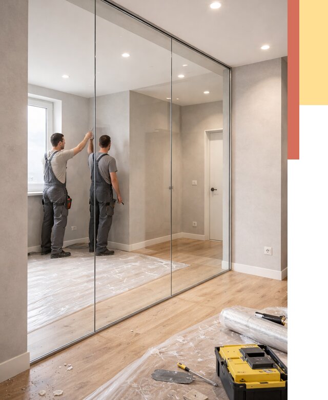 Безрамные стеклянные перегородки в Краснотурьинске — монтаж от 10101 руб. | ОТДЕЛОЧНИК-Кту