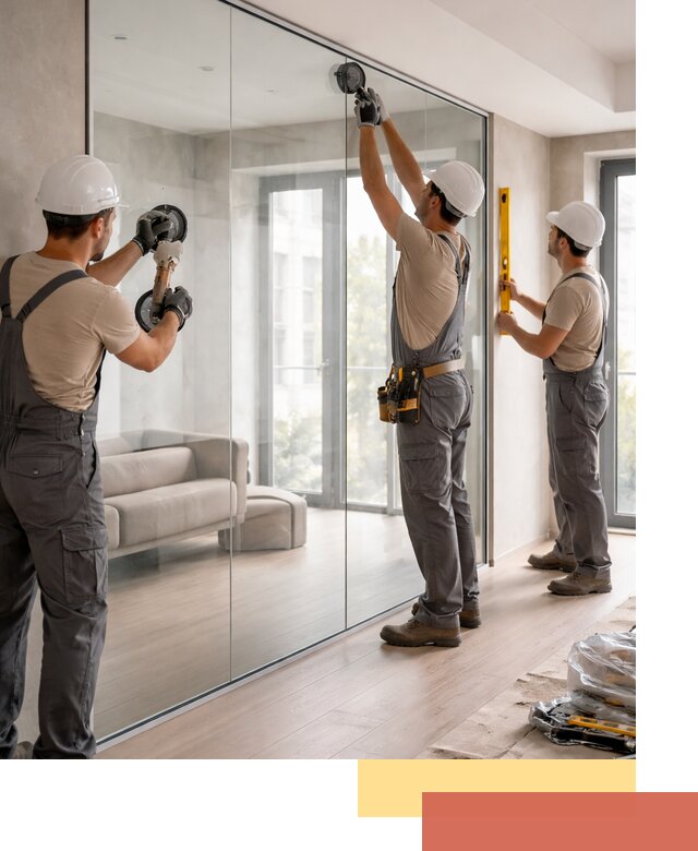 Перегородки из закаленного стекла в Краснотурьинске для офисов и квартир