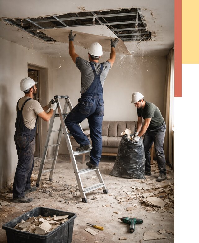 Демонтаж гипсокартонного потолка в Краснотурьинске от 447 руб. за м2 — ОТДЕЛОЧНИК-Кту