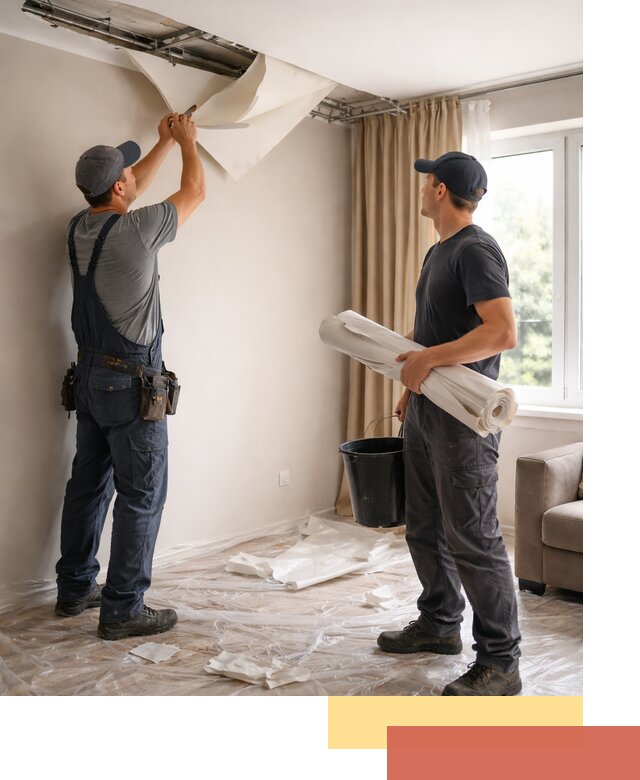 Демонтаж натяжного потолка в Краснотурьинске быстро и аккуратно