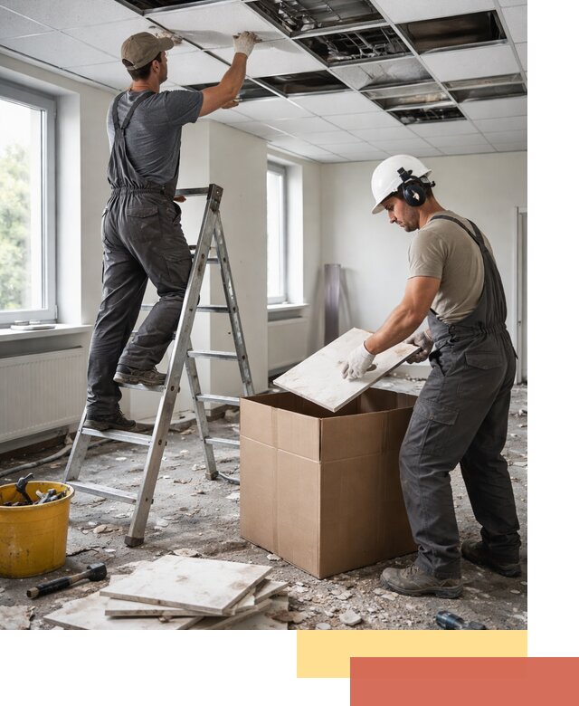 Демонтаж потолочной плитки в Краснотурьинске быстро и аккуратно