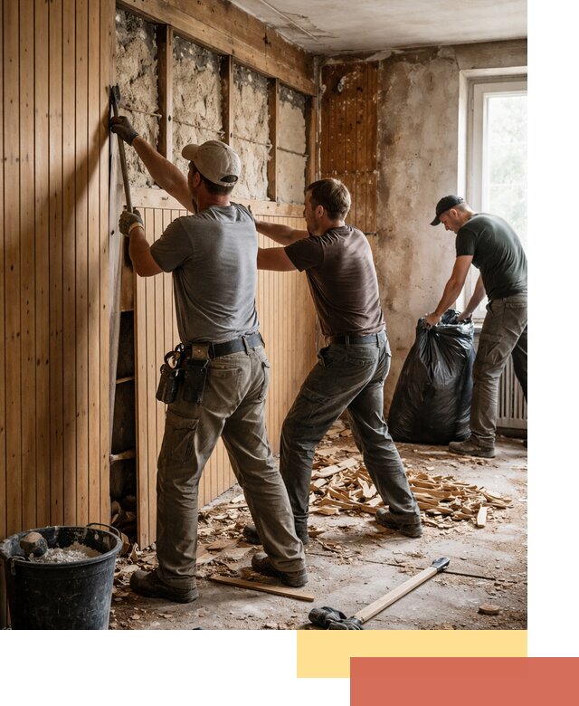 Демонтаж вагонки и вывоз материалов в Краснотурьинске