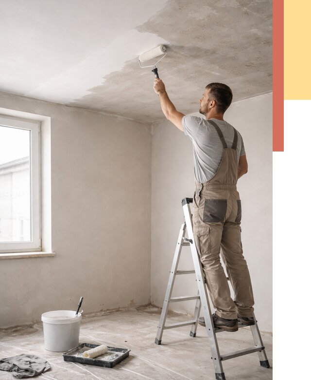 Грунтовка потолка в Краснотурьинске от 2658 руб. — быстро и недорого | ОТДЕЛОЧНИК-Кту