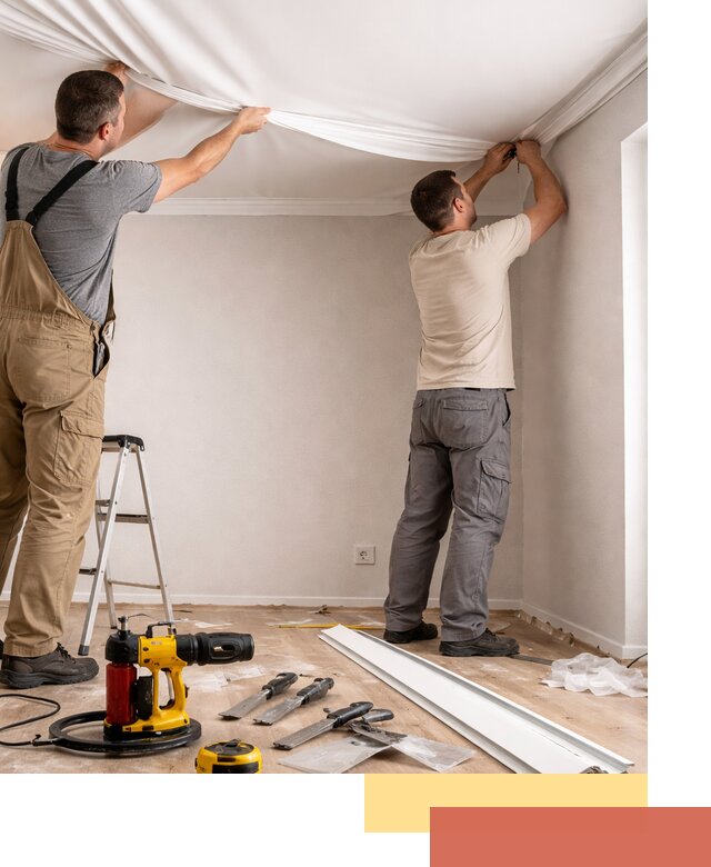 Монтаж ПВХ натяжного потолка в Краснотурьинске качественно и быстро