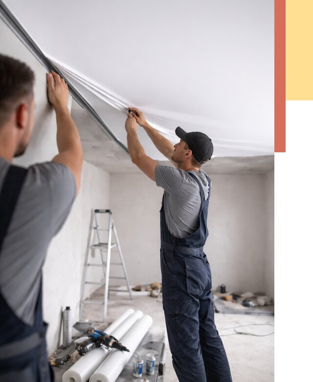 Монтаж матового натяжного потолка в Краснотурьинске от 4785 руб./м² — быстро и недорого | ОТДЕЛОЧНИК-Кту