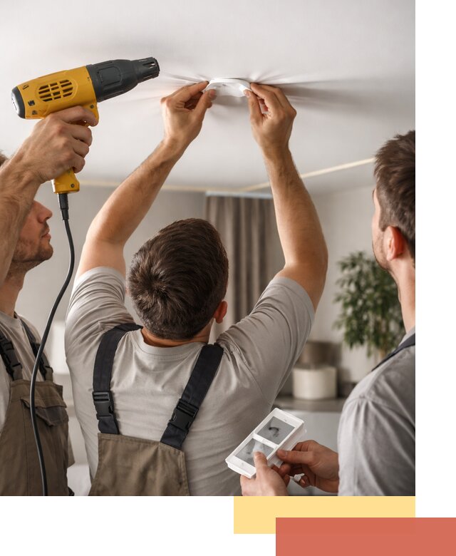 Ремонт прокола полотна натяжного потолка в Краснотурьинске