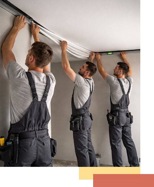 Теневые натяжные потолки в Краснотурьинске: монтаж и отделка быстро и качественно