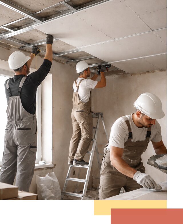 Одноуровневый потолок из гипсокартона в Краснотурьинске — монтаж и отделка