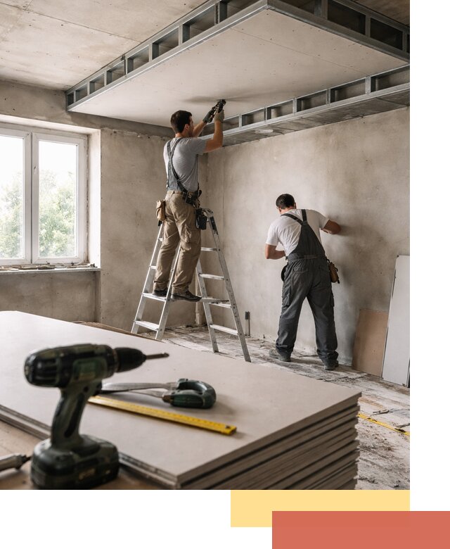 Двухуровневый потолок из гипсокартона в Краснотурьинске