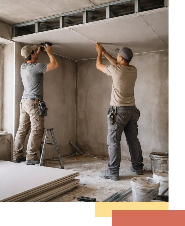 Короб из гипсокартона на потолке под ключ в Краснотурьинске