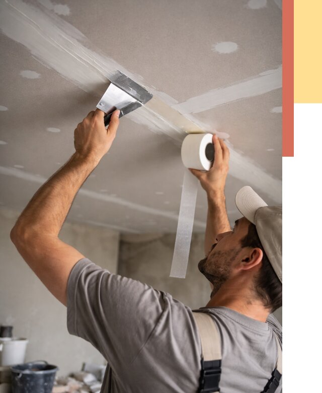 Обработка швов потолка ГКЛ в Краснотурьинске от 7975 руб. под ключ | ОТДЕЛОЧНИК-Кту