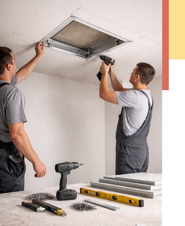 Установка люка в потолок ГКЛ в Краснотурьинске от 2658 руб. под ключ | ОТДЕЛОЧНИК-Кту