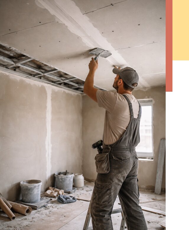 Ремонт потолка из гипсокартона в Краснотурьинске от 691 руб./м² — быстро и недорого | ОТДЕЛОЧНИК-Кту