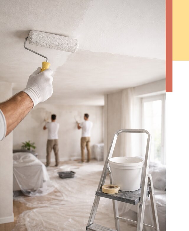 Покраска потолка акриловой краской в Краснотурьинске от 2658 руб. | ОТДЕЛОЧНИК-Кту