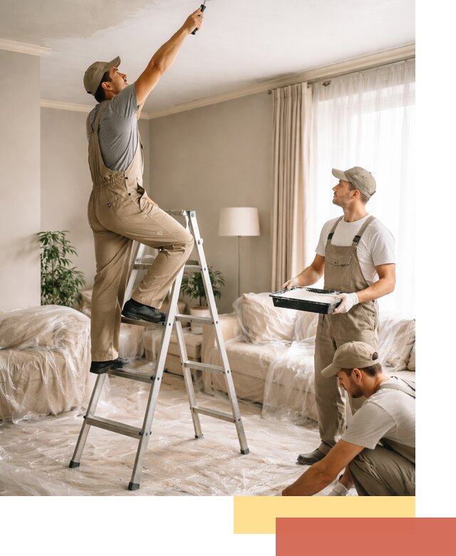 Покраска потолков акриловой краской в Краснотурьинске качественно и быстро