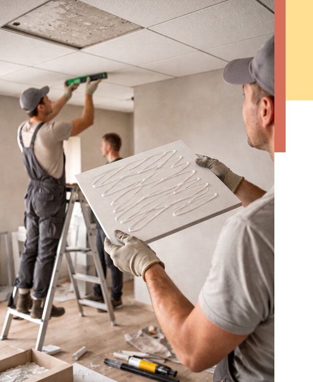 Монтаж потолочной плитки в Краснотурьинске от 4785 руб. — быстро и недорого | ОТДЕЛОЧНИК-Кту