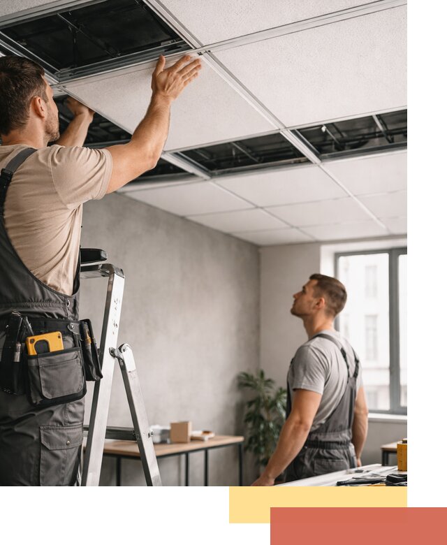 Монтаж потолочной плитки в Краснотурьинске качественно и в срок