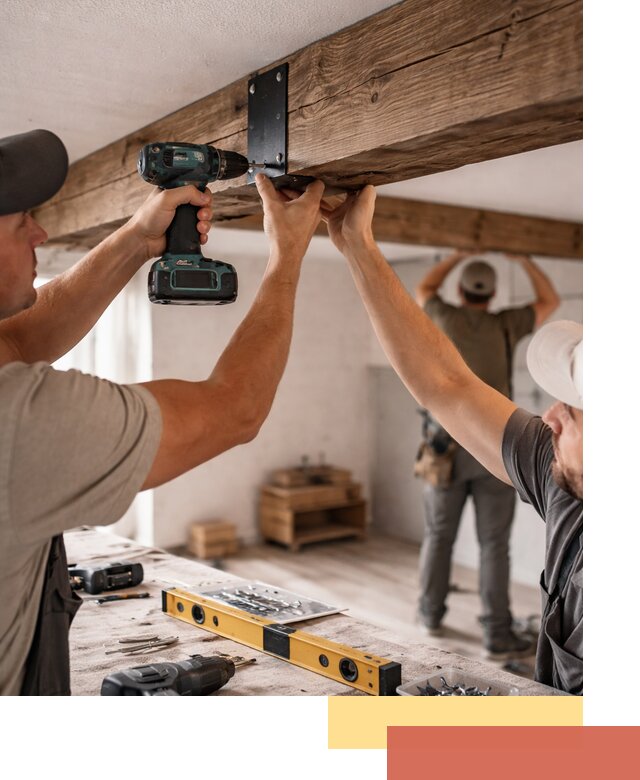 Монтаж декоративных потолочных балок в Краснотурьинске