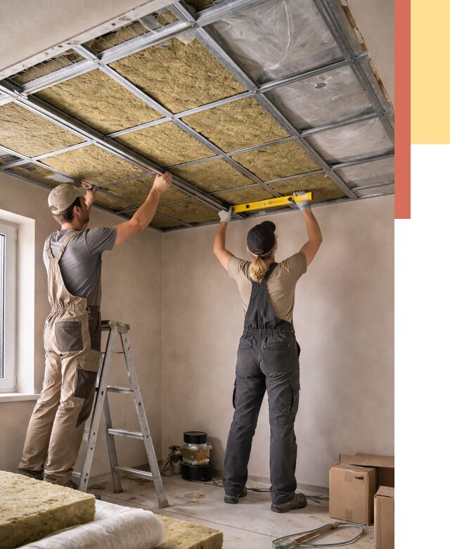 Шумоизоляция потолка в Краснотурьинске от 1329 руб. под ключ — услуги ОТДЕЛОЧНИК-Кту